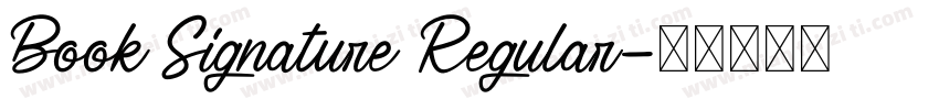 Book Signature Regular字体转换